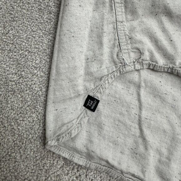 Vans Off The Wall Button Down Shirt Mens Large Gray Short Sleeve Cotton Casual - Picture 4 of 10